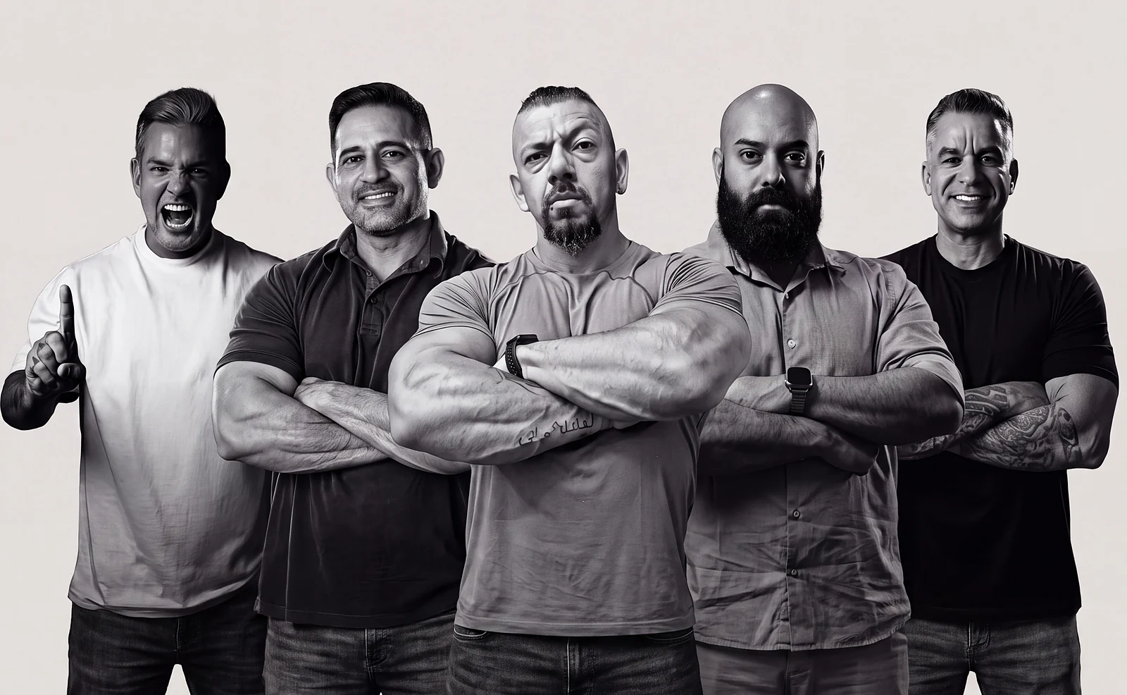 Ricardo Pannain, André Pierin, Adam Abbas, Gabriel Kaminski e Belmiro de Salles